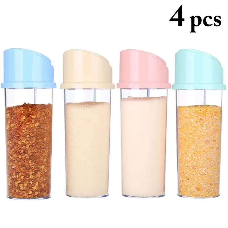 

4pcs Spice Jar Set Salt and Pepper Seasoning Bottle Kitchen Condiment Cruet Storage Container Spice Bottles Seasoning Shaker