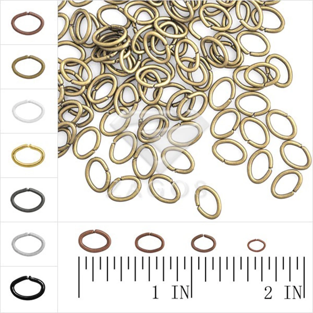 

30g Approx 280Pcs 5x7mm Oval Open Jump Rings 19 Gauge Hoop Key Rings Making DIY Bracelet Jewelry JR0227 7 Colors Choose