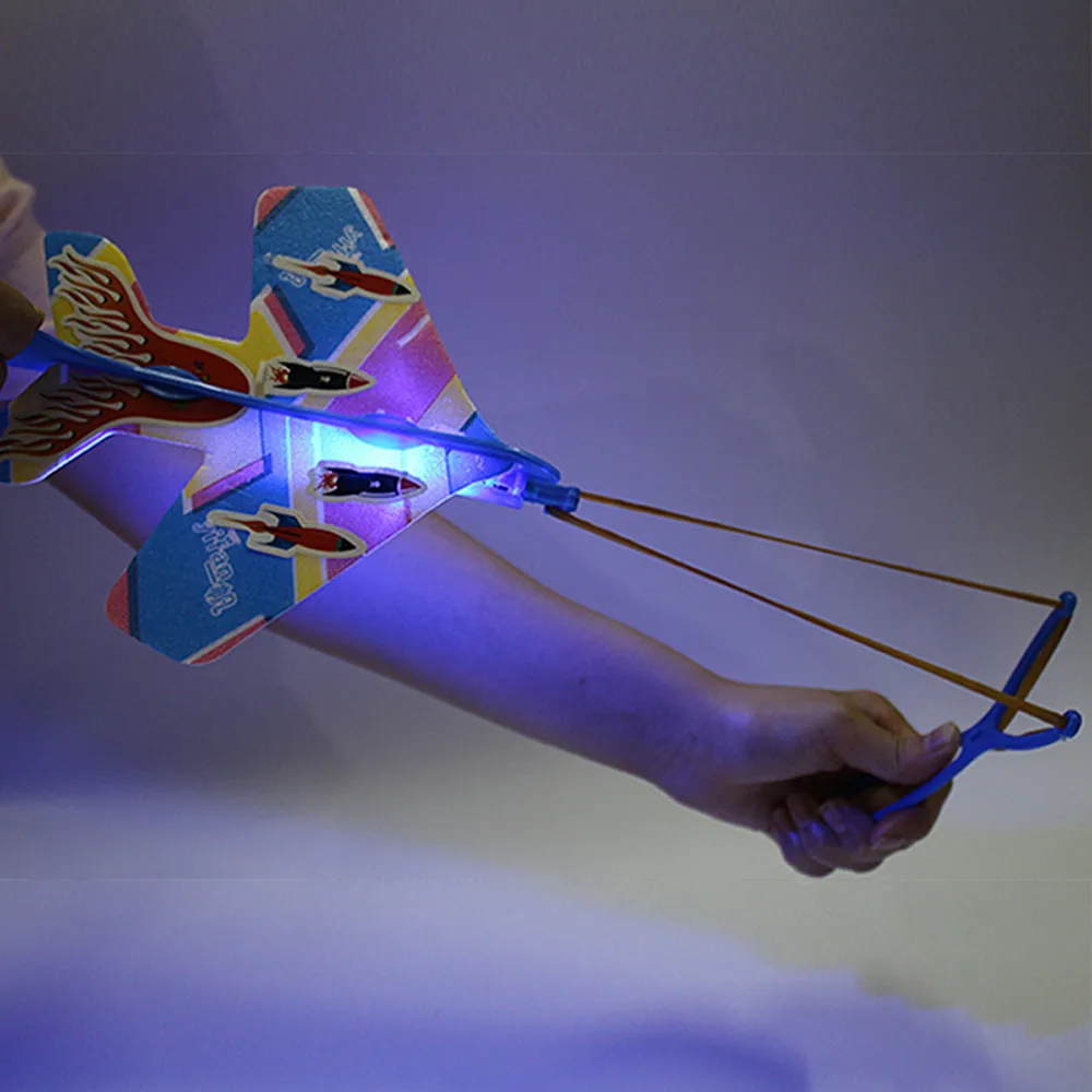 DIY флэш-эжектор циклотрон светильник самолет Рогатка самолет для детей подарок игрушки