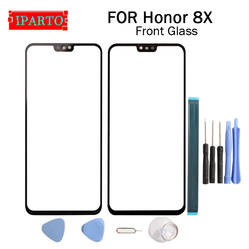 

For Honor 8X Front Glass Screen Lens 100% New Front Touch Screen Glass Outer Lens for Honor 8X +Tools
