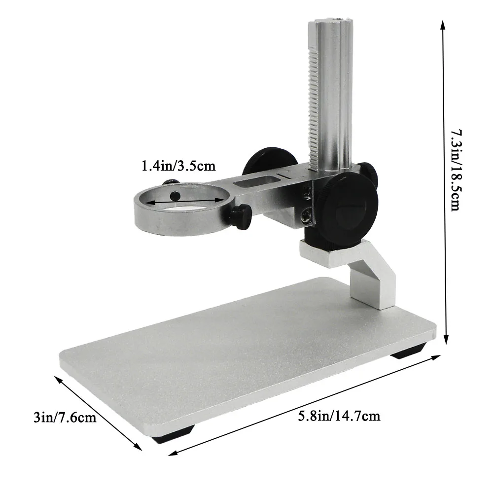 Aluminum Alloy Microscope Stand Portable Adjustable Manual Focus