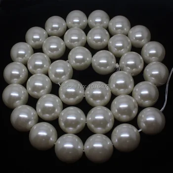 

Free Shipping!Wholesales 35pcs,25mm White Plastic Pearl Round Loose Beads