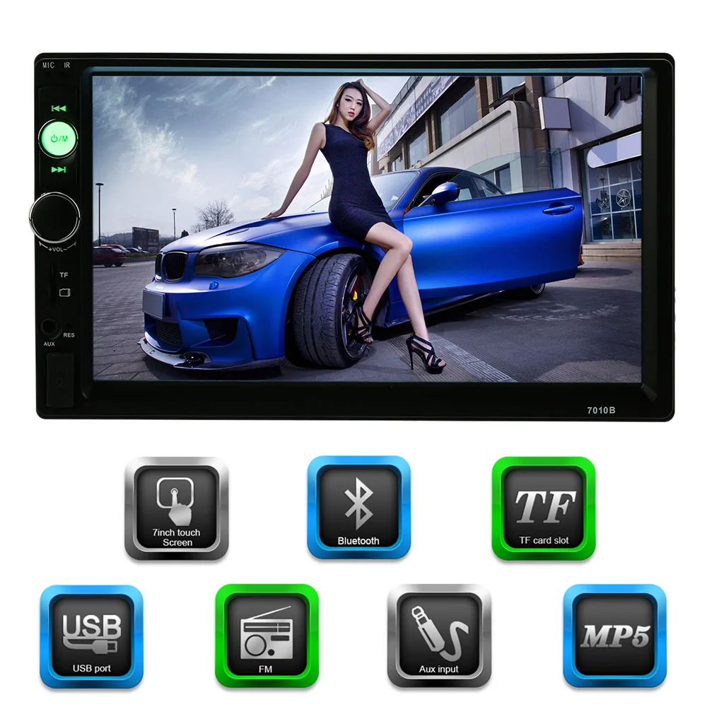  Hot Sale 7 Inch Double Din Multimedia HD Bluetooth Car Radio MP5 Player For BMW e46/Opel Astra H/VW/Passat 