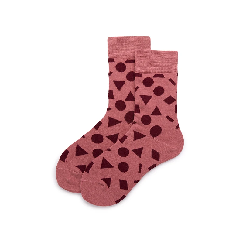 1 пара носков для мужчин и женщин хлопковые носки для влюбленных забавные повседневные носки без пятки в разноцветный горошек с рисунками животных A-G - Цвет: E2