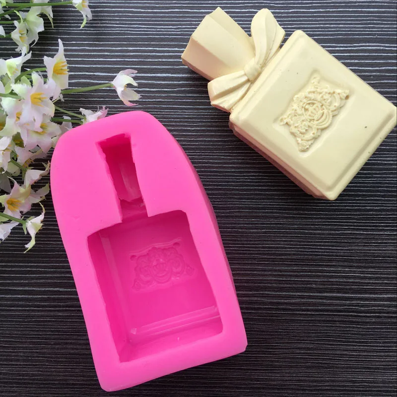 

3D cosmetic perfume bottle shape silicone fondant cake decoration Chocolate Chip Cookies Candy Silicone Mold