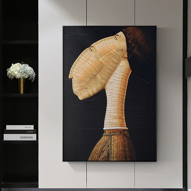 Modern Cute Man Canvas Painting Art Interior Design Poster Print For Living Room Dining Room Cuadros Decoracion Salon Wall Art