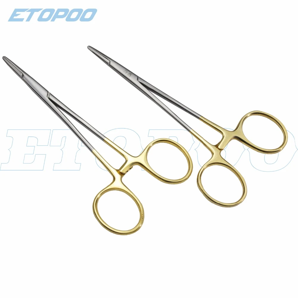 Pince A Aiguille A Poignee Doree De 12 5cm Pince Medicale Chirurgicale Ciseaux A Double Paupiere De 9 5cm Porte Aiguille De Chirurgie Cosmetique Aliexpress