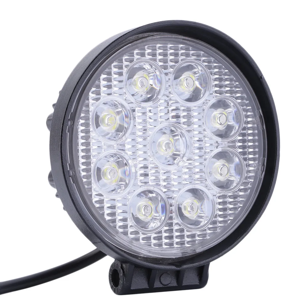 27W 12V LED Work Light 60 Degree High Power Offroad Light Round Off Road LED Work Lamp Flood Lamp For Boating Hunting Top 27W 12V LED Work Light 60 Degree High Power Offroad Light Round Off Road LED Work Lamp Flood Lamp For Boating Hunting Top