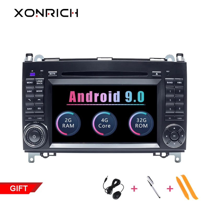 

2 Din Android 9.0 Car DVD Multimedia Player For Mercedes Sprinter Benz B200 Viano Vito W639 W169 W245 W209 GPS Radio Navigation