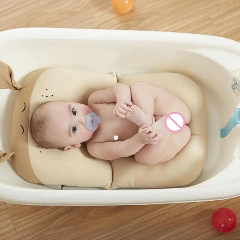 Нескользящий коврик для ванной для младенцев, портативная воздушная подушка для душа, подушка для ванны для младенцев, безопасная подушка для ванны для новорожденных