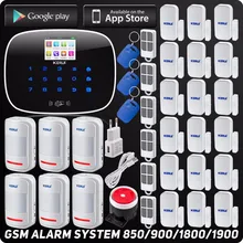 GSM ISO Android App Управления Беспроводной Домашней Охранной Сигнализации Quard Группа SMS RFID Автодозвон SMS Детектор Комплект с Motion датчик