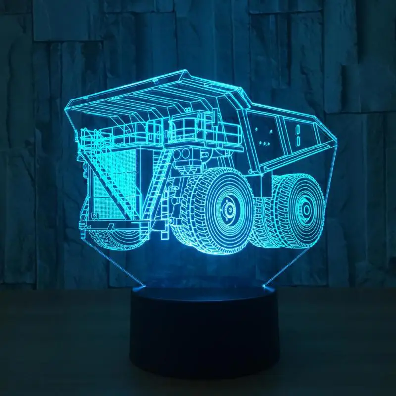 Candeeiros de Mesa Lâmpada de Mesa Decoração do Quarto das Crianças 3d para Sala de Estar Luz da Noite Recipiente Carro Estéreo Quarto Lâmpada Led Criativo 3d 20 High Quality Luzes e Iluminação
