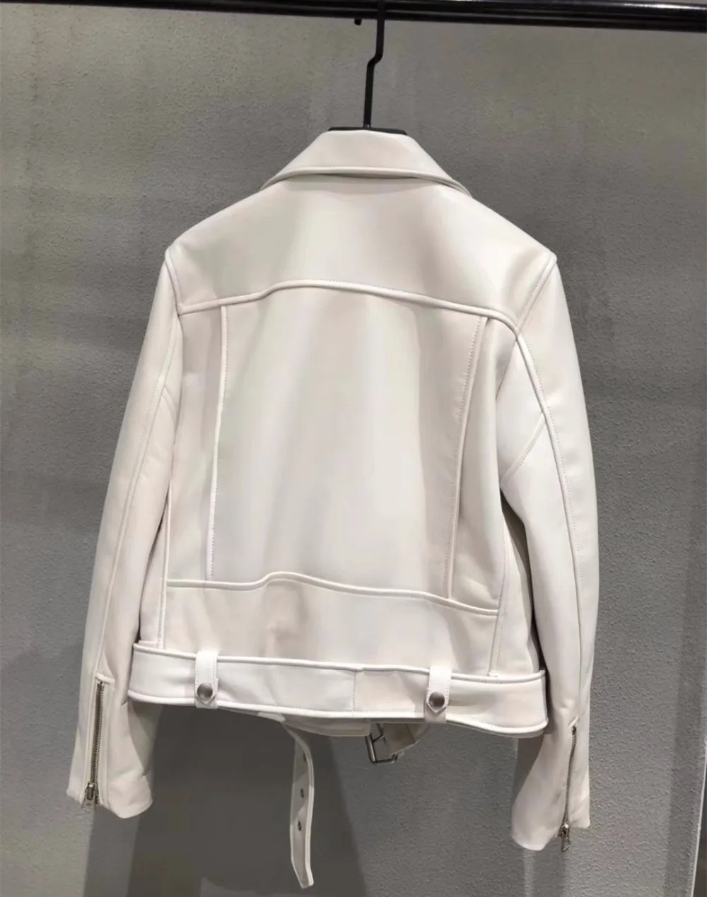 Women genuine leather short coat high quality real sheepskin jackets women's biker jackets G151a