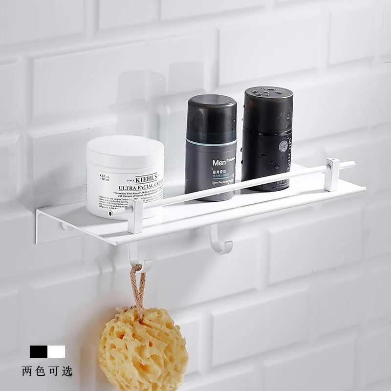 

Nordic Free Punch White Bathroom Shelf Space Aluminum Bathroom Storage Rack Bathroom Pendant Corner Shelf Toilet Wall Shelfs