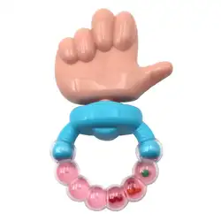 2019 прекрасный Thumb Baby Детские погремушки кусаться Прорезыватель круг кольцо звук игрушка