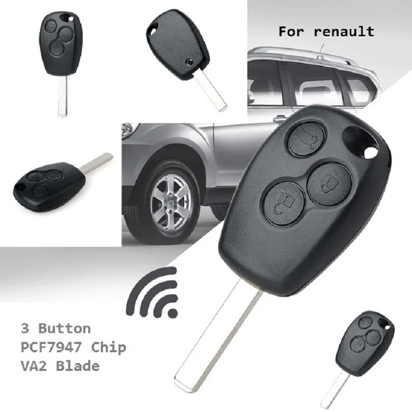 Автомобильный Дистанционный ключ для Renault Clio/Scenic/Kangoo-Megane3 VA2 Blade PCF 7947 Chip Smart Original