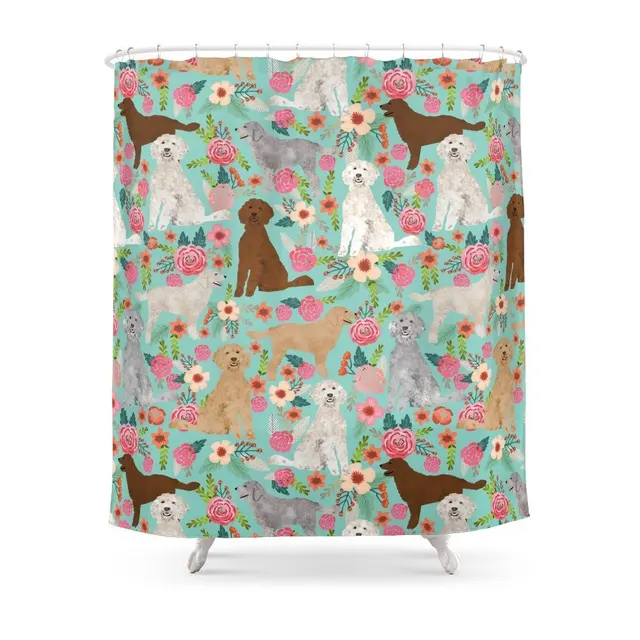 Golden Doodle Golden Retriever Poodle Mixed Breed Custom Dog Art