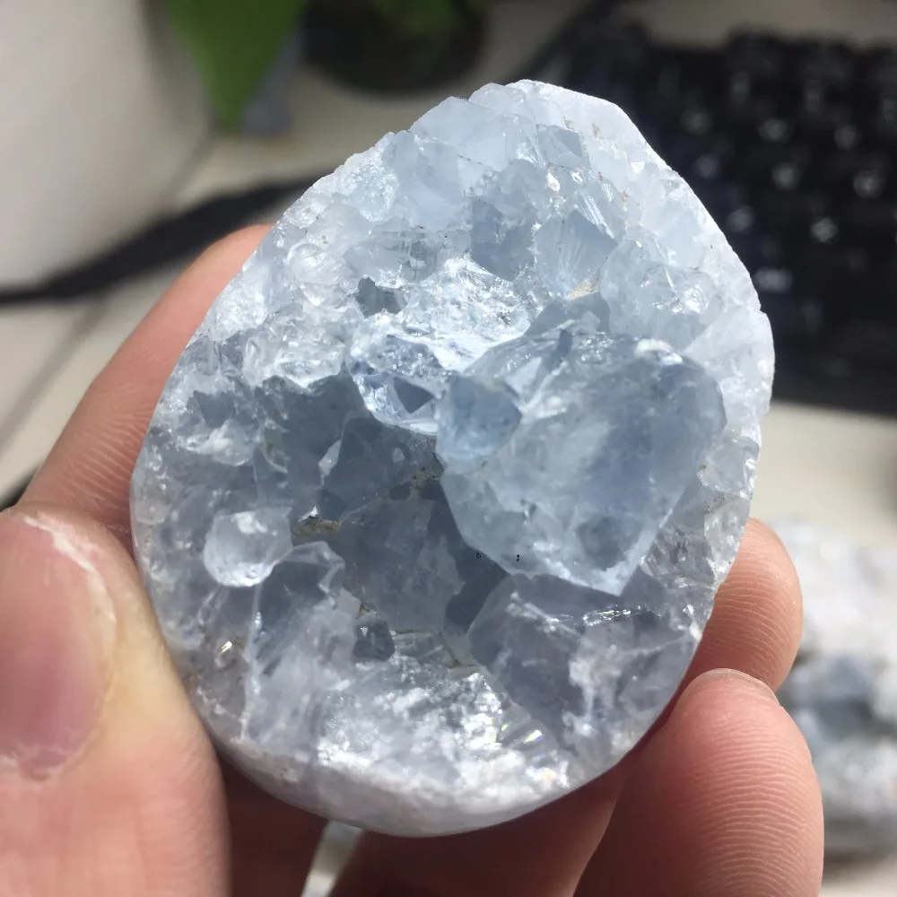 

Rough Celestite Crystal feng shui specimen Natural Stone and Minerals dohaibogoo crystals decoration BU315