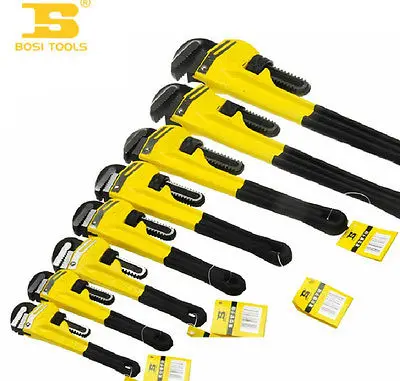 

300mm 12" Heavy Duty Straight Pipe Wrench with Cast Steel Plastic Handle