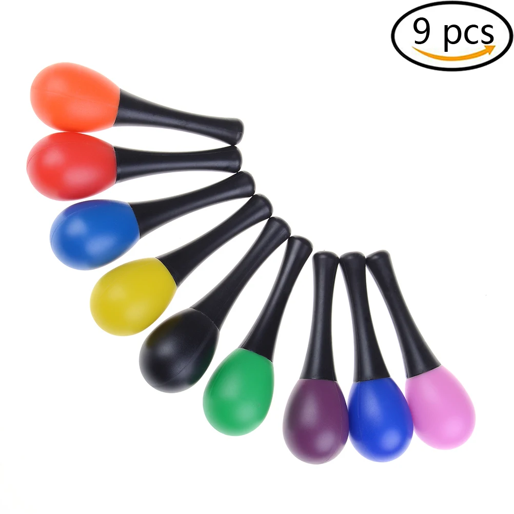 

9pcs/lot Maracas Egg Shaker Kids Percussion Instrument Musical Plastic Sand Hammer