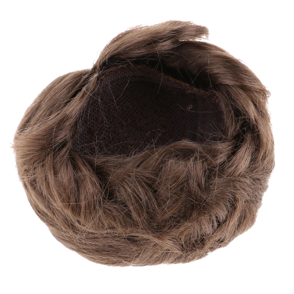 1/4 BJD Doll Short Curly Hair Brown Wig 8-9 inch 18-20cm for AOD DOC Dollfie DK-BLUE Accessorie