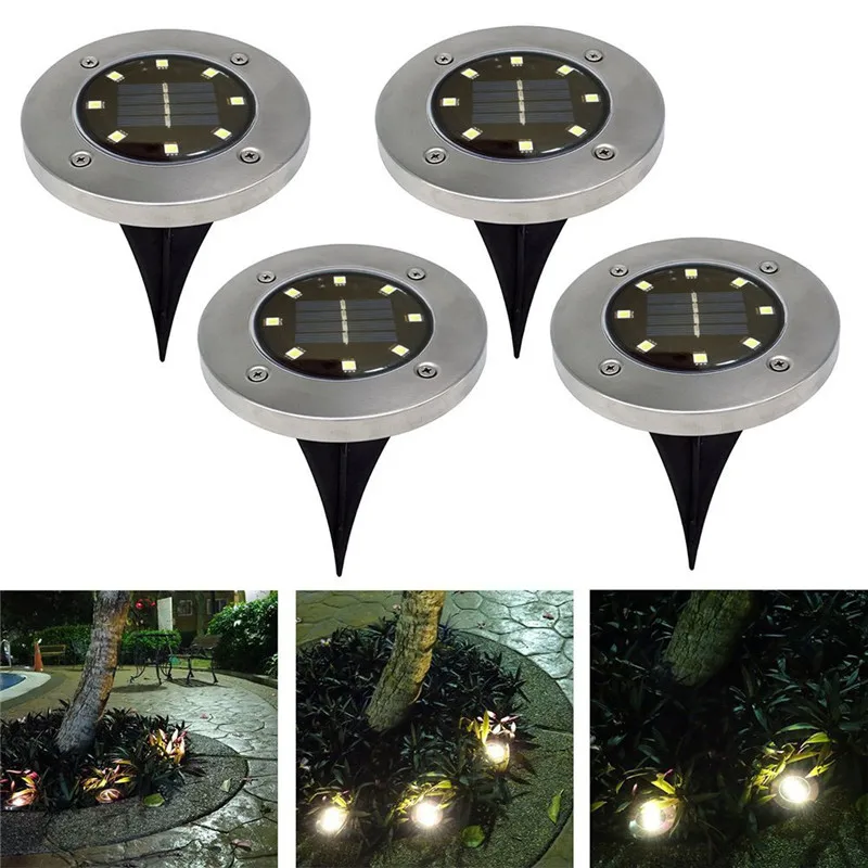 

2Pcs Solar Lawn Light Waterproof LED Outdoor Garden Light Landscape Yard Lawn Path Lamp