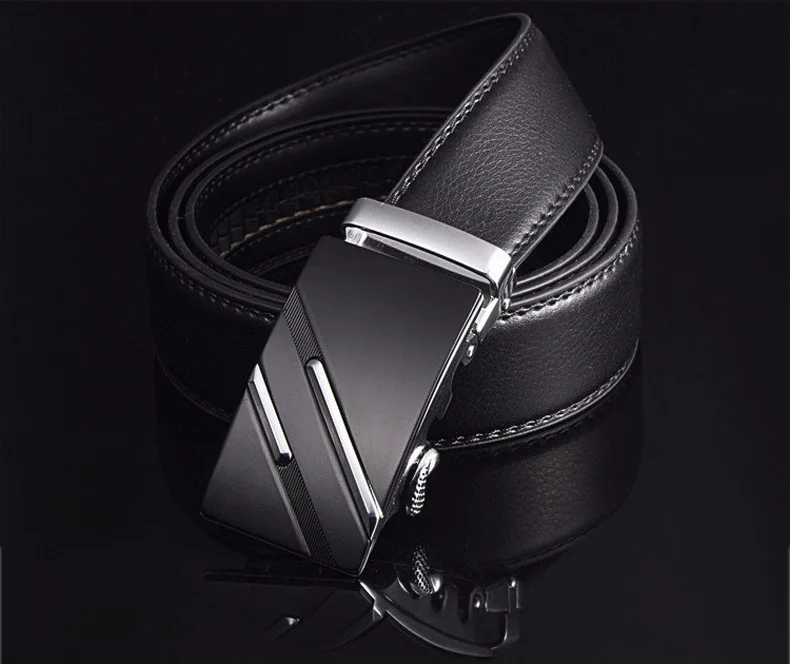 

Famous Brand Automatic Buckle Belt Men Top Quality Genuine Luxury Leather Belts for Men Cinturon Hombre Ceinture Homme AB20F