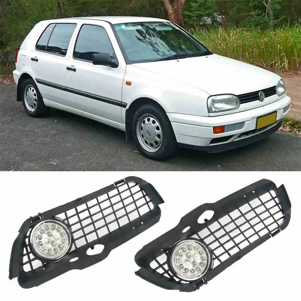 

Liplasting Halogen/LED Car Fog Light Lamp Assembly Daytime Running Driving Headlight External Light For Volkswagen Golf 3 XNC
