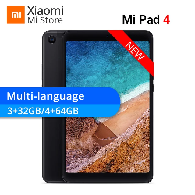 New Original Xiaomi Mi Pad 4 32GB/64GB Tablets 4 Snapdragon 660 AIE CPU 8'' 16:10 Screen Tablet 13MP Mi Pad 4 6000mAh Battery