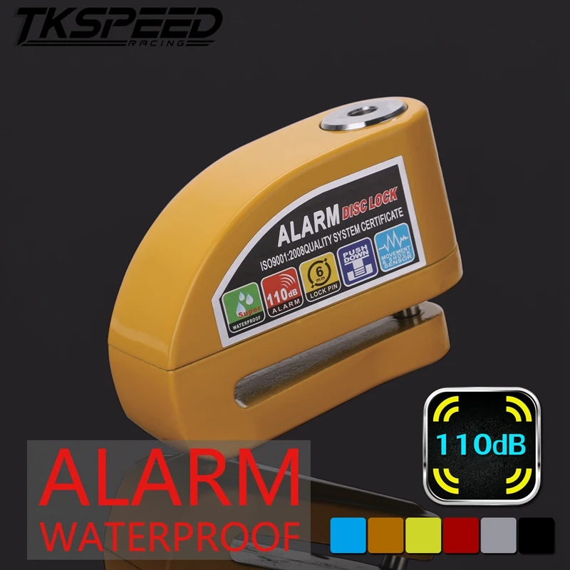 

Waterproof Motorcycle Alarm Lock With Reminder Rope 110db Security Alert Anti-theft Warning Moto Disc Brake Lock For Bike