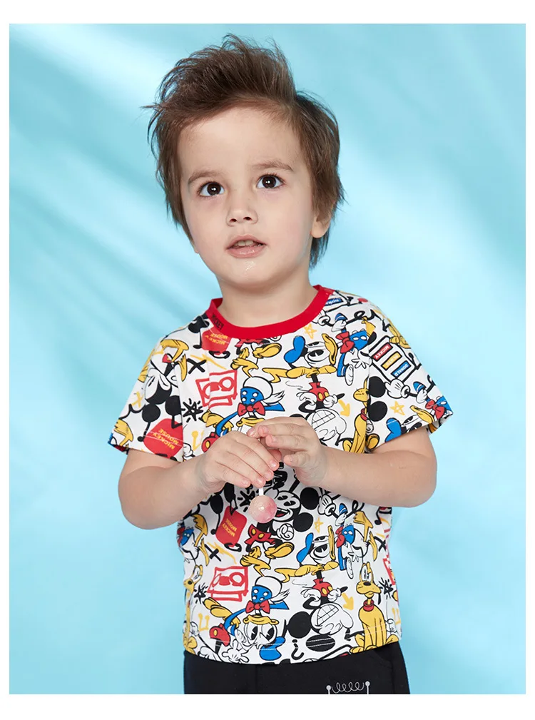 Disney children's clothes boys T-shIrt dress knitted Short-sleeve tshirt 2019 Summer Mickey fashion pure cotton camiseta t shirt HTB1paolKOLaK1RjSZFxq6ymPFXaF - Disney children's clothes boys T-shIrt dress knitted Short-sleeve tshirt 2019 Summer Mickey fashion pure cotton camiseta t shirt