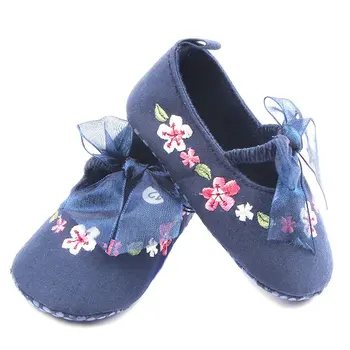 

Summer Shoes Baby Girl Infant Cotton Flower Soft Sole Kids Walking First Walker