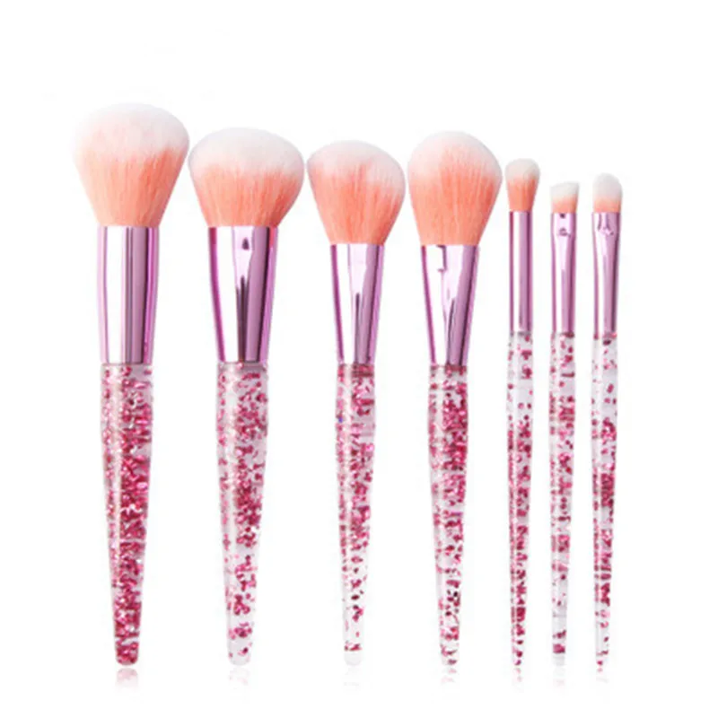 

7Pcs Pink Unicorn Makeup Brushes Set Crystal brush set Foundation Blush Brush Powder Eyeshadow Make up Brush