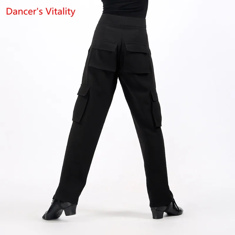 Arrival Discount On Sale Black Satin Boys or Men Latin Modern Ballroom