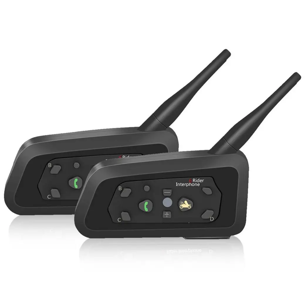 2 шт. мотоциклетный Bluetooth шлем гарнитуры домофон для 6 всадников BT беспроводное