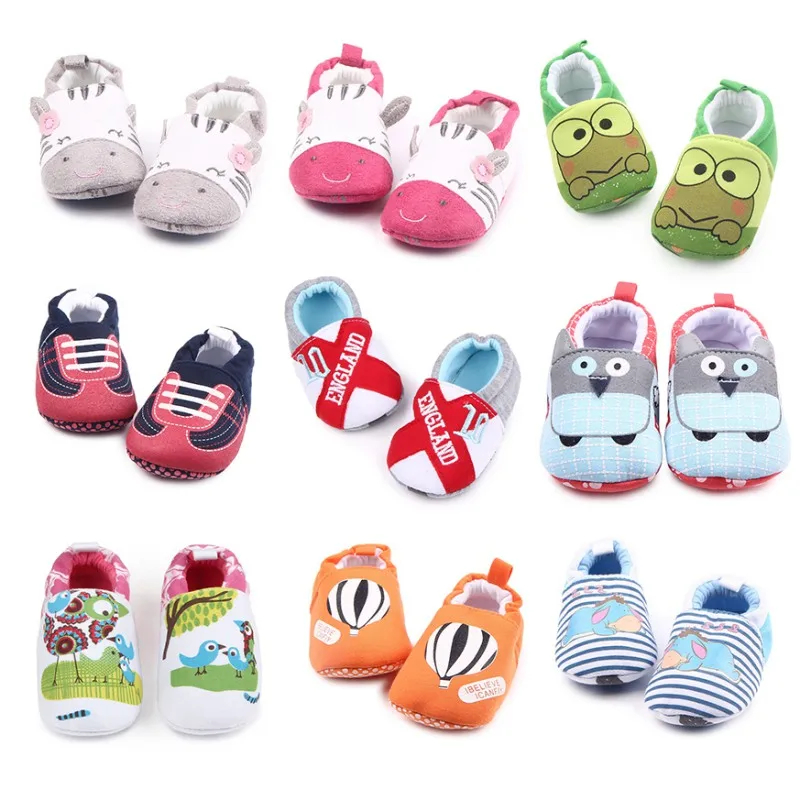 

Cute Newborn Infant Baby Boys Girls First Walkers Spring Cartoon Head Baby Cotton Toddler Shoes For 6-12M Babys