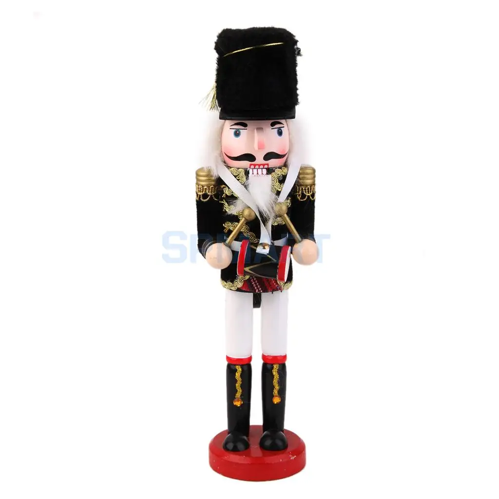 2 pieces 30cm Wooden Nutcracker Soldier Action Figures Festival Christmas Decoration Ornaments Xma's Toys Gifts