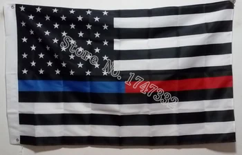 

Thin Blue & Red Line USA American Flag hot sell goods 3X5FT 150X90CM Banner brass metal holes