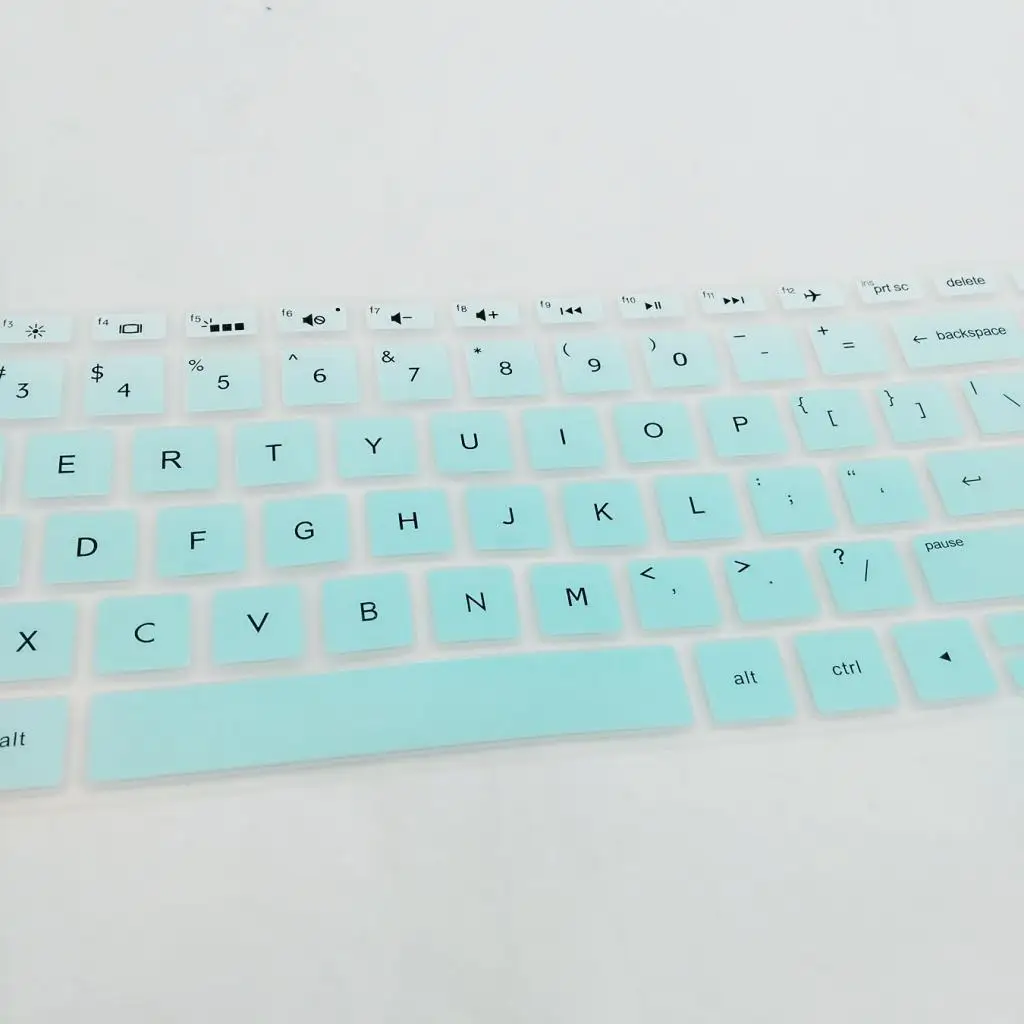  Silicone Desktop Keyboard Skin Cover for HP 15.6 inch BF Laptop Clear Green