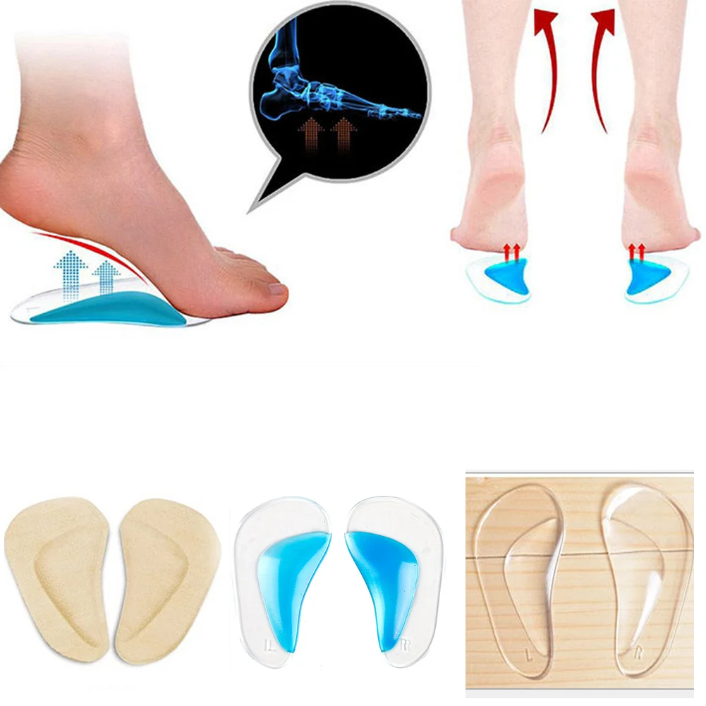 Silicone arch foot pad flat foot correction insole 1 pair Professional