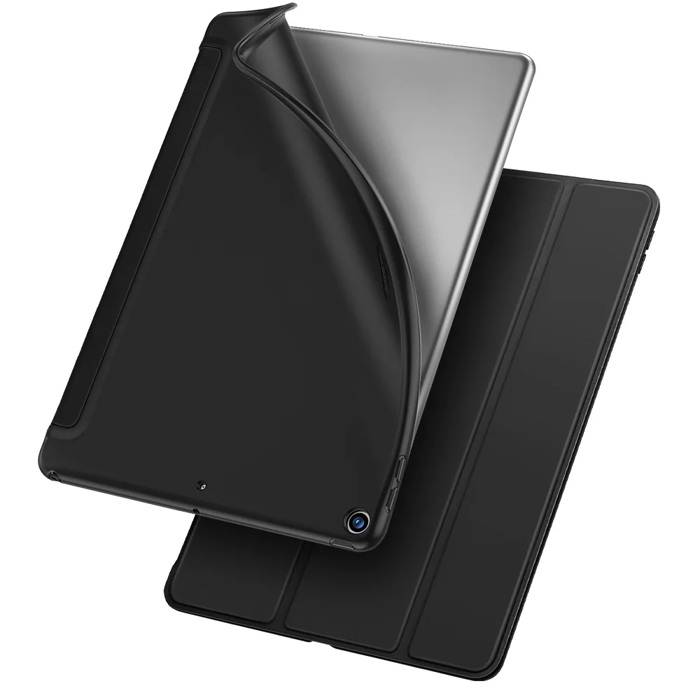 ESR Smart чехол для iPad Air 3 Folio ультра тонкий гибкий ТПУ отскок задняя крышка прорезиненное покрытие чехол для iPad Air - Цвет: Black