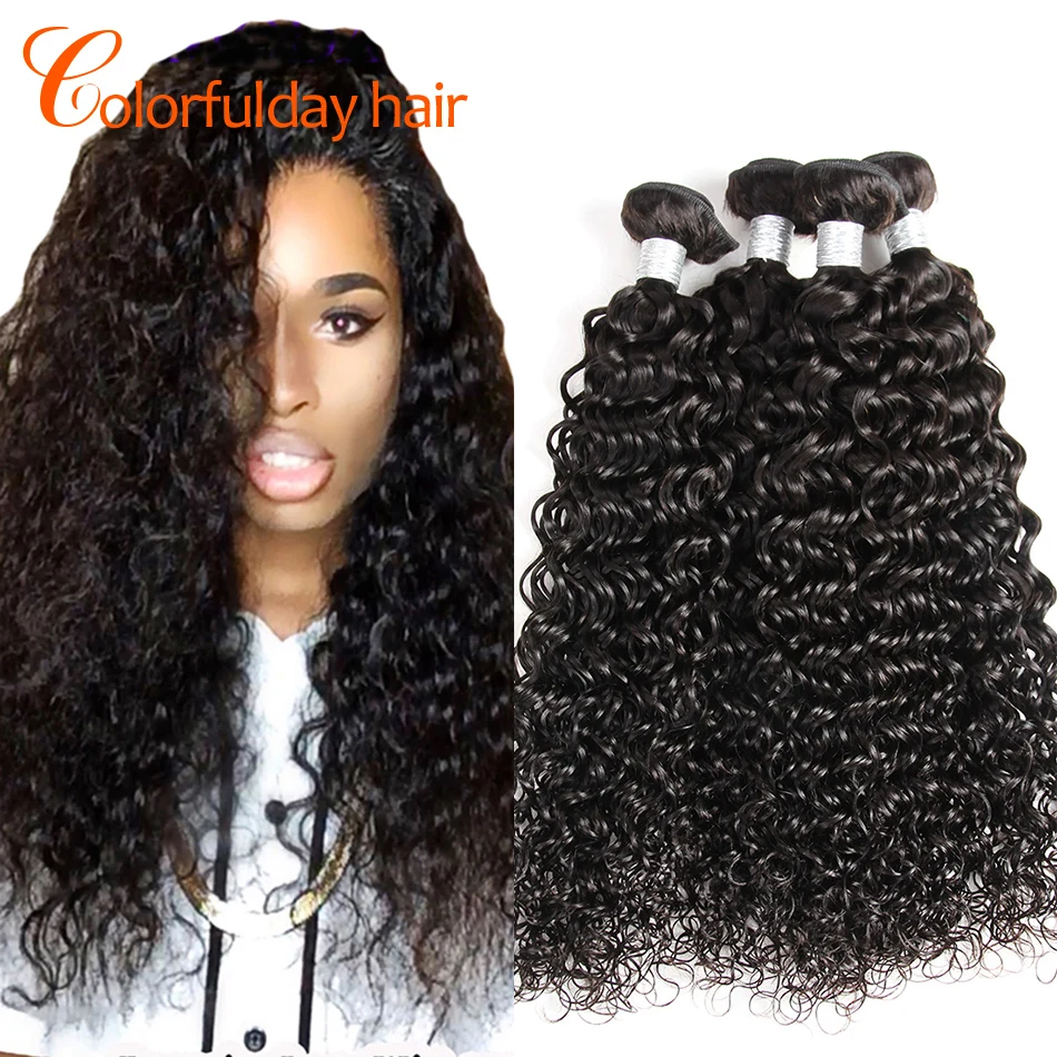 

Malaysian Natural Black Color Water Wave Hair 4 Bundles Cheap Water Weave Virgin Human Hair Grade 8A Curly Wave Hair Bundles