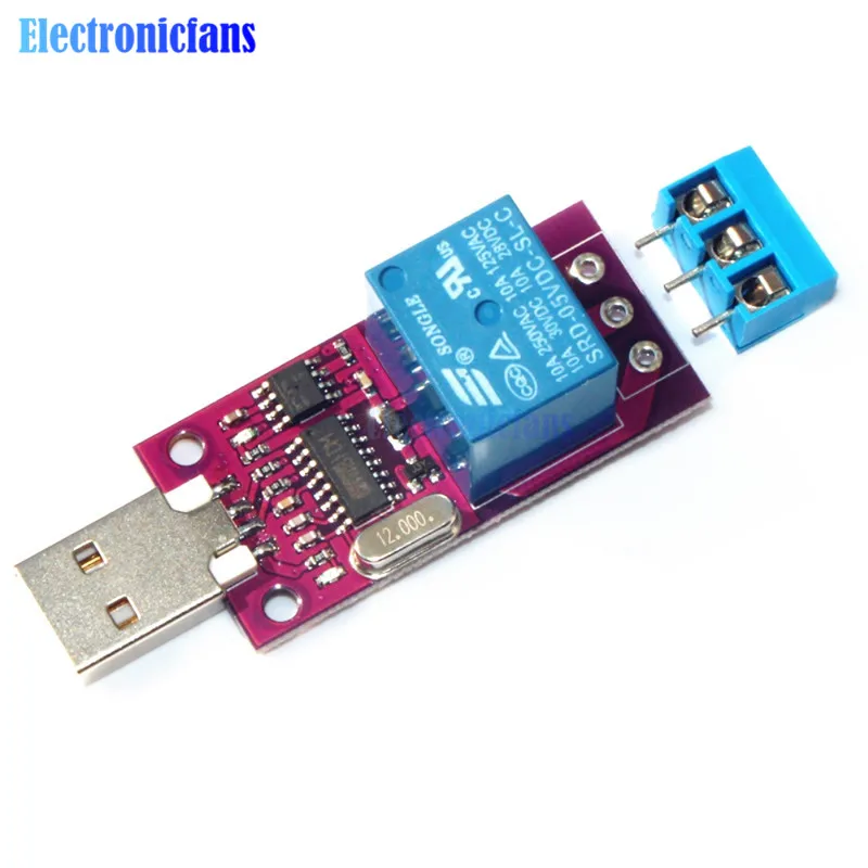 1 канальный релейный модуль с задержкой 5 в CH340 CH340G USB для TTL интеллектуальной платы