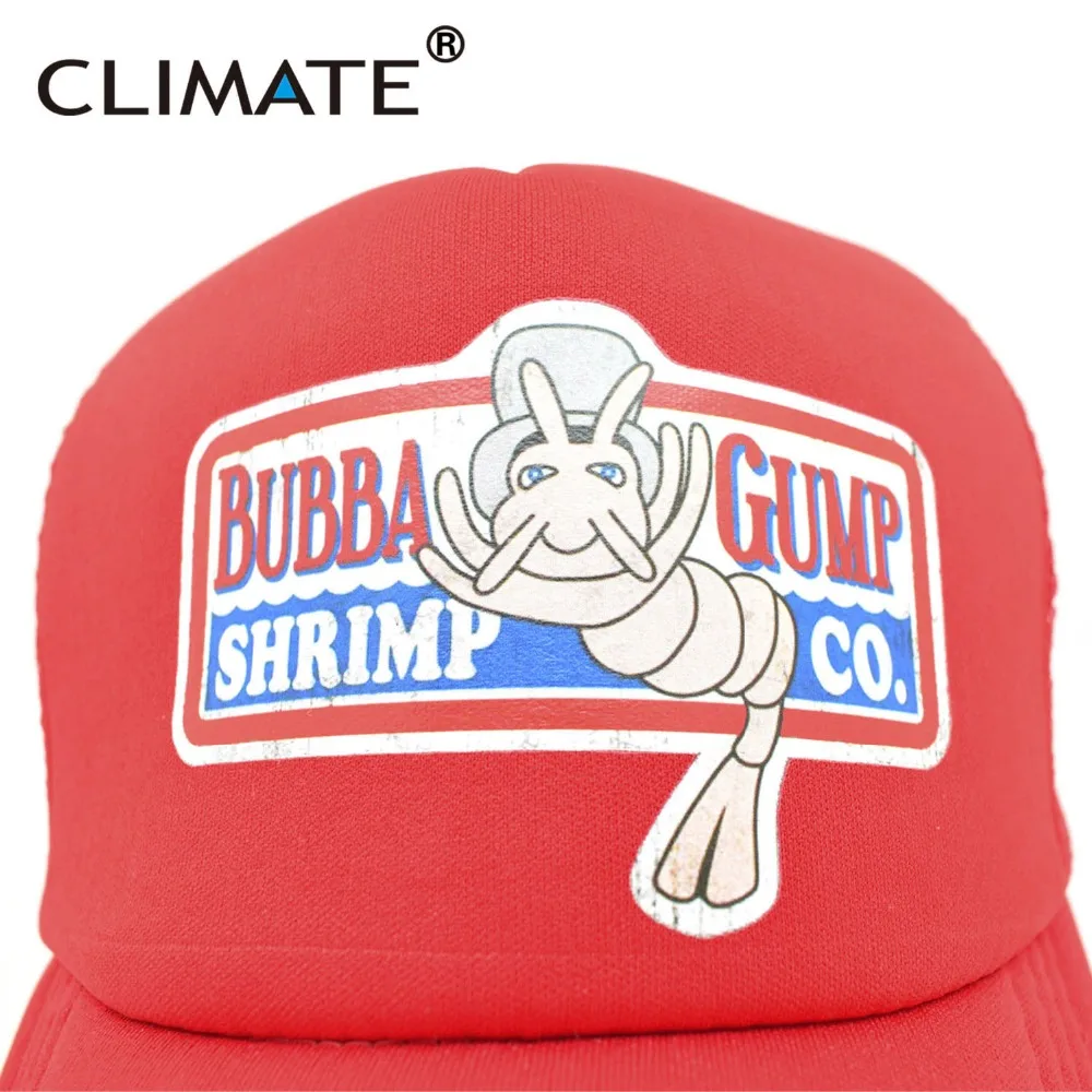 Климат Форрест Gump Кепка шляпа 1994 Bubba Gump шляпы для косплея GUMP Бег Спорт на открытом воздухе Сетка Дальнобойщик бейсбольная бейсболка шапки шляпа