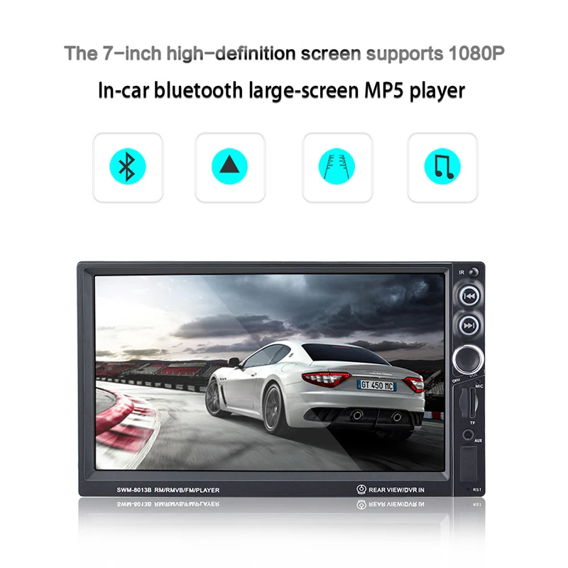 

2018 7 Inch Auto High Definition Vehicle MP5 Player Double Ingot Car Audio and Video MP4 Card Radio Reversing Priority Display