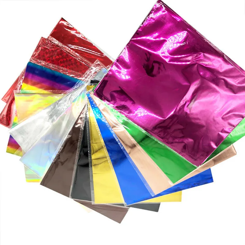 

50pcs A4 gold foil paper for laminator Glitter Colored Wrapping Quilling Kraft Corrugated Tissue Craft Scrapbooking Paper