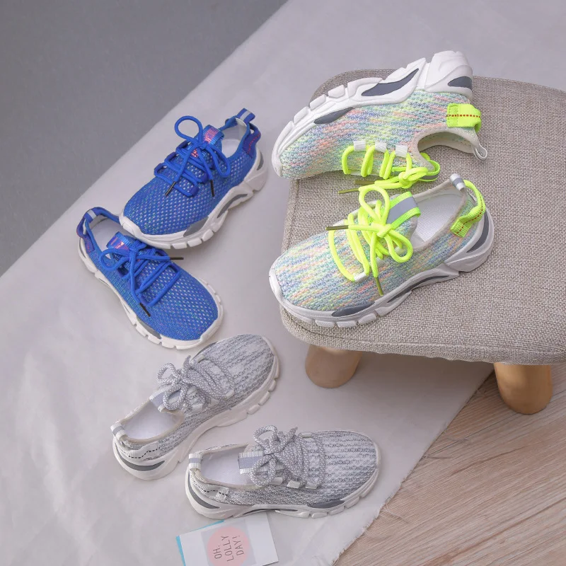 Children Sports Shoes Comfortable Kids Mesh Boys Sneakers Reflective Girls Breathable Net Sapato Infantil | Детская одежда и обувь