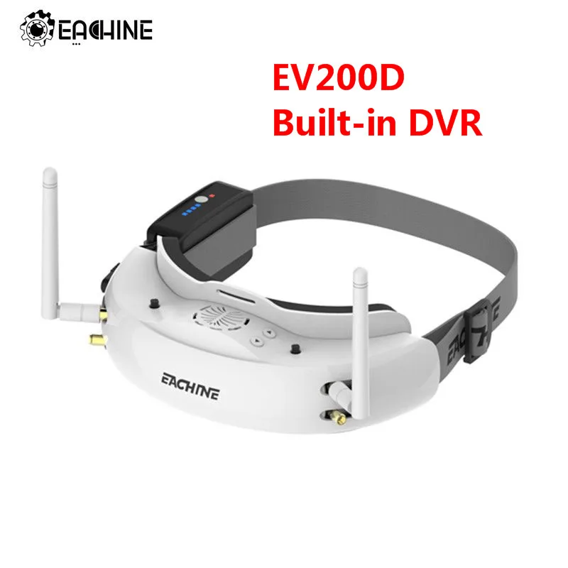 

Original Eachine EV200D 1280*720 5.8G 72CH True Diversity FPV Goggles HD Port in 2D/3D Built-in DVR For RC Racing FPV Drone Part