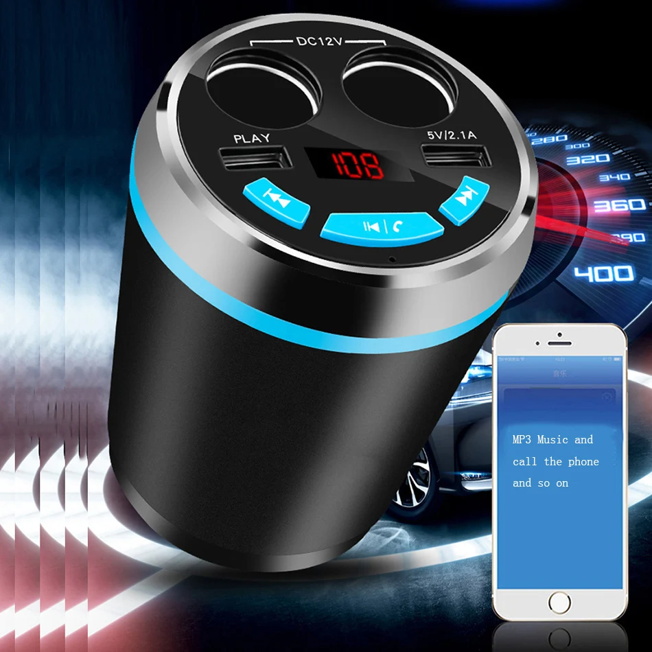 HOTNOW Bluetooth автомобильное зарядное устройство прикуриватель Handsfree Car Kit MP3 плеер