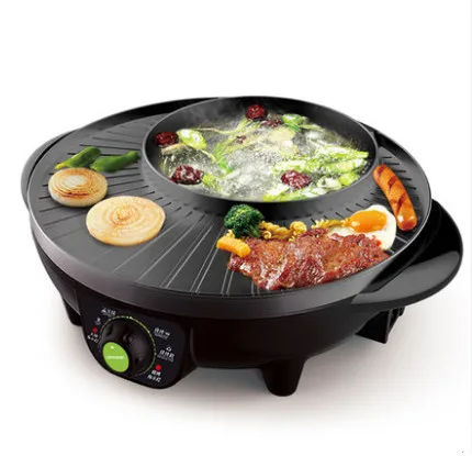 

SK-J3201 220v 1600w 1.8L Electric hot pot Multi-function pot barbecue Not sticky pot Cast aluminum 381x335x134mm